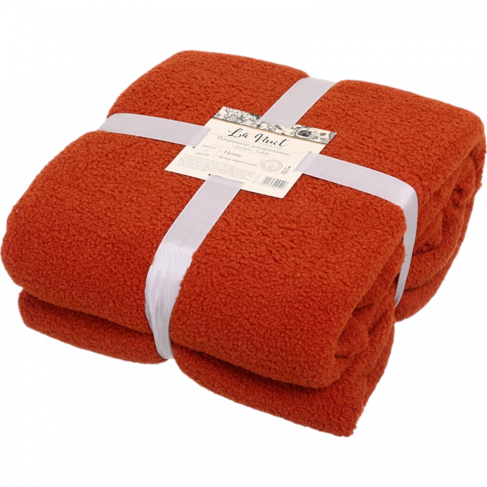 Покрывало декоративное Teddy 220x240 см La Nuit кирпичный