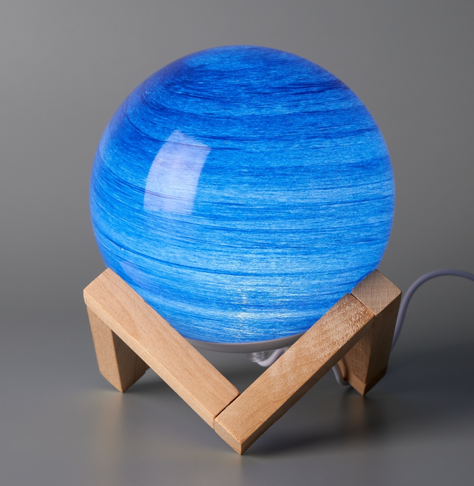 Ночник 3D Led Berger 3 Вт синий 1039-NL-12 Glass Planet 3D