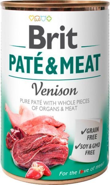 Консерва Brit Care Pate & Meat для собак з олениною 400г