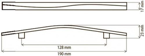 Меблева ручка DN 81 G2 128 мм хром DC