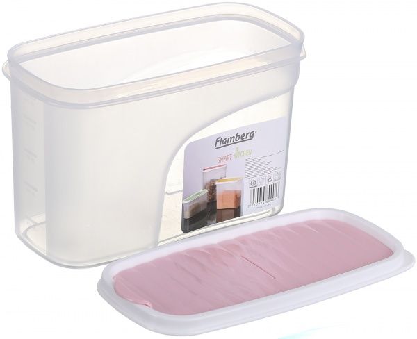 Контейнер с крышкой Sand 1,2 л розовый G-286 Flamberg Smart Kitchen