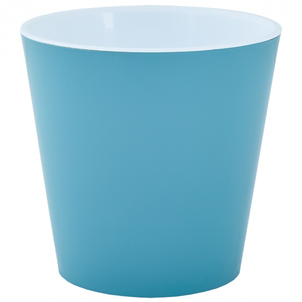 Горшок Алеана Деко со вставкой 16,0х15,5 см круглый 1,8 л сизо-голубой (114039) 