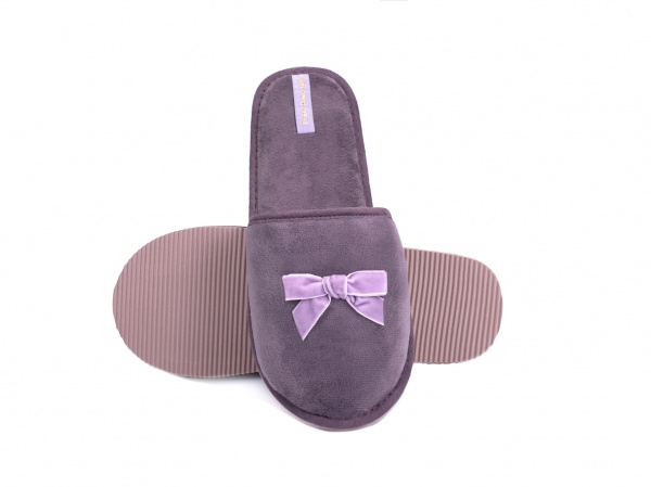 Капці домашні Twins HS-OZ велюрові з бантом р.38/39 фіолетовий 