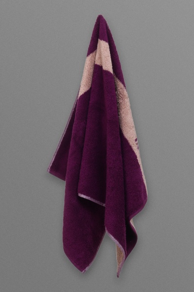 Рушник махровий Doubleface 50x100 см сливовий Cawo 