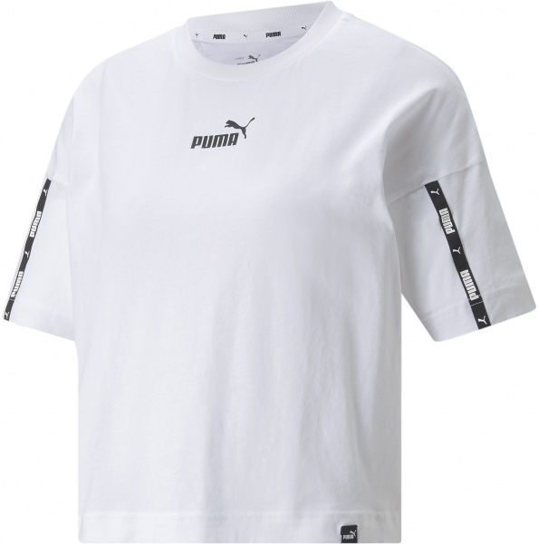 Футболка Puma Power Tape Cropped Tee 84711602 р.XL білий