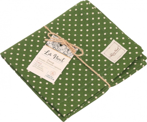 Раннер Lucy Зеленый горошек 40x140 см зеленый La Nuit 