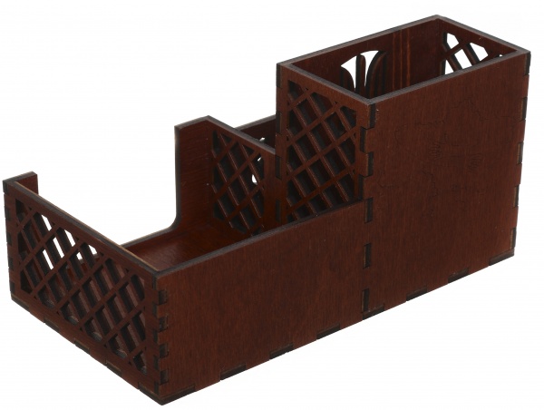 Органайзер настільний засновники Києва 18,8x10,3x9,5 см червоне дерево Nice goods