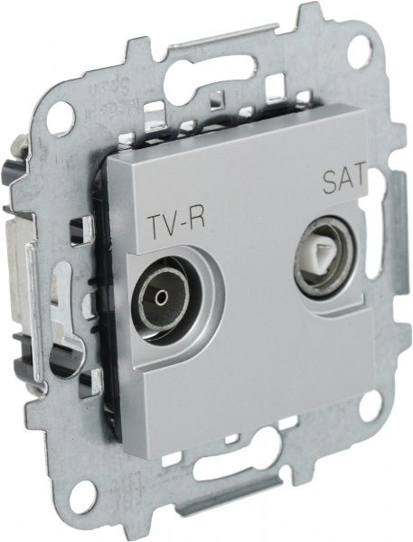 Розетка TV+R+SAT оконечная ABB Zenit серебряный N2251.7 PL Z
