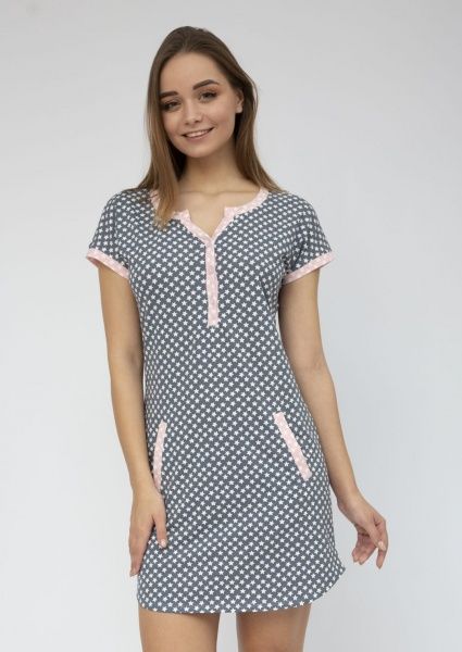 Ночная рубашка Roksana Stars 707/16055 р. М бело-серый 