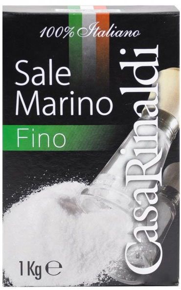 Сіль морська дрібна 100% Italiano 1000 г Casa Rinaldi