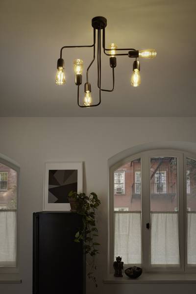 Люстра потолочная Ledvance Vintage Edition 1906 Pipe Angled 6x60 Вт E27 черный 