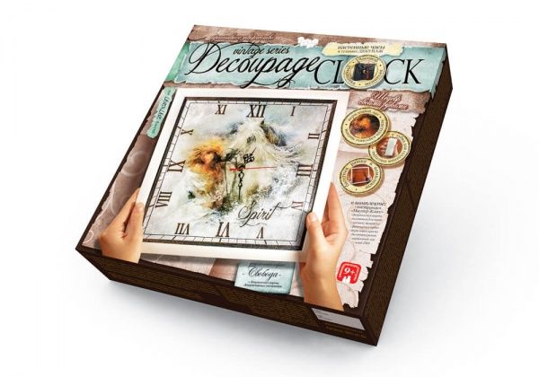 Набор для творчества Decoupage Clock с рамкой DKС-01-01,02,03,04,0