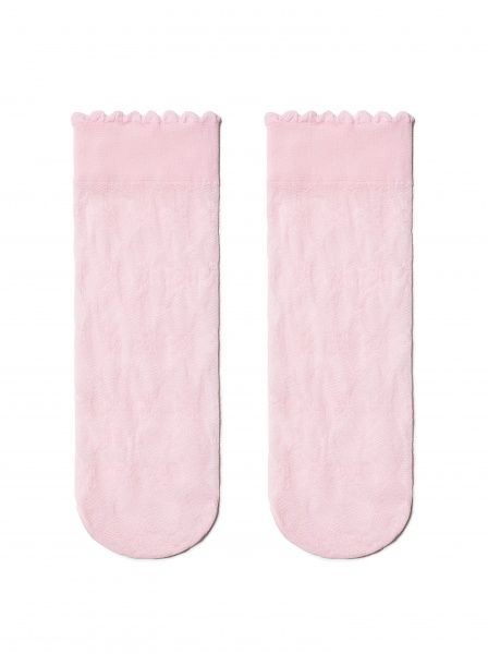 Шкарпетки для дівчаток Conte Elegant нарядні Fiori р.22–24 світло-рожевий 
