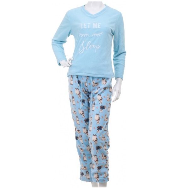 Костюм домашній жіночий La Nuit Home Sleeping llamas р. XS блакитний 