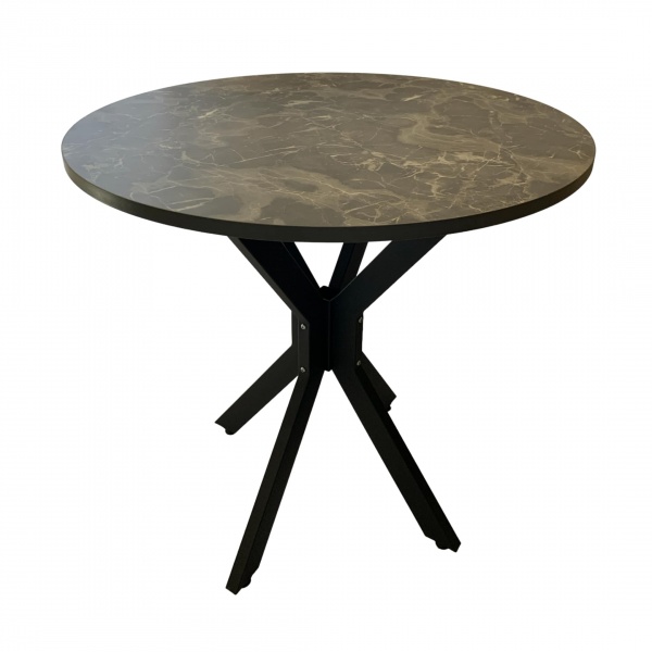 Стол круглый на металлической опоре Waist Петра Неро 750х754 мм 