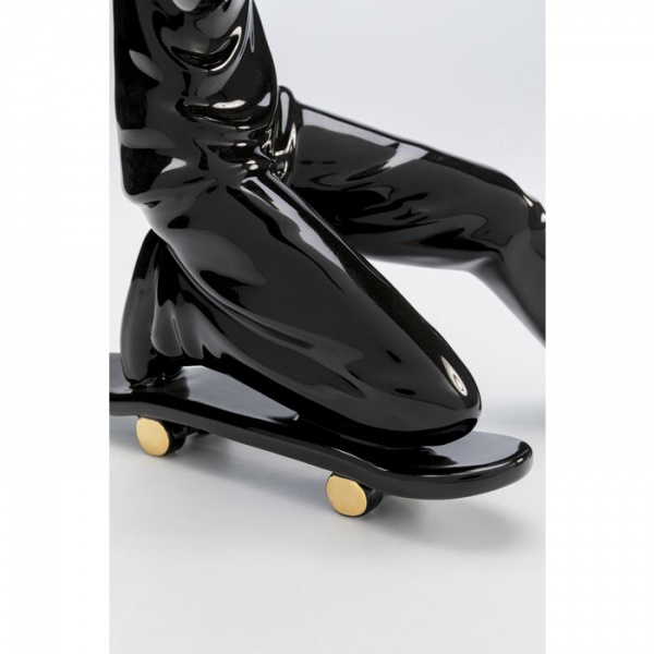 Статуетка декоративна Skating Astronaut чорна 21 cм KARE Design