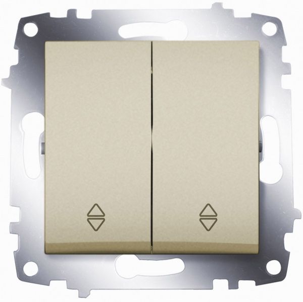 Вимикач прохідний двоклавішний ABB Cosmo без підсвітки 10 А титан 619-011400-211