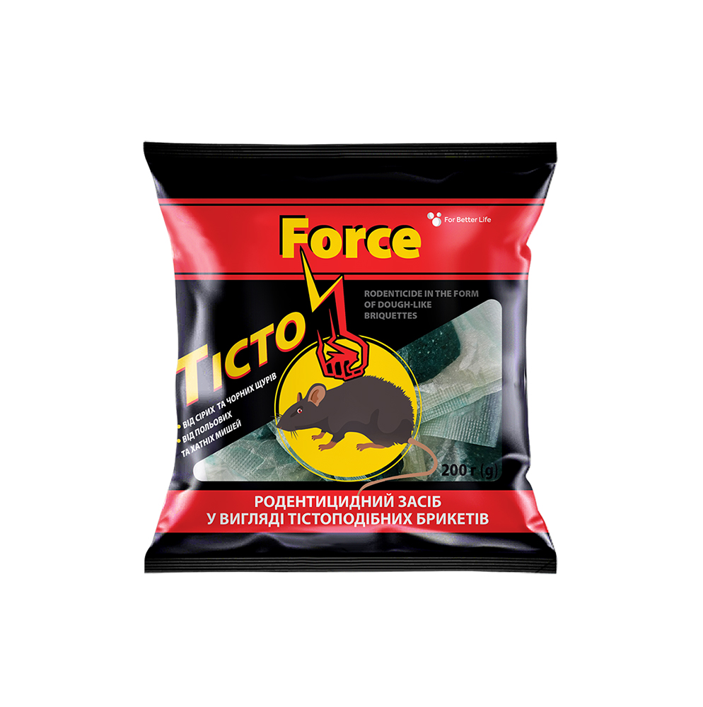 Брикеты от мышей и крыс Force 200 г