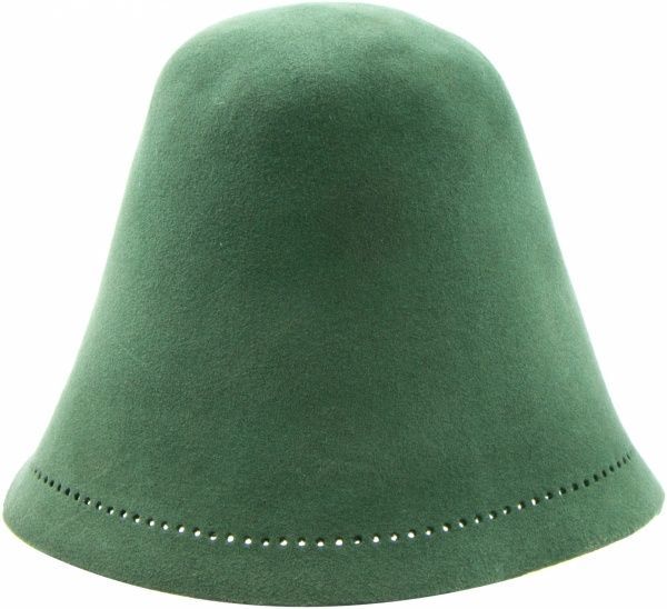 Шапка для сауны HUSST Изумруд №24 с кроличьим пухом крашенная