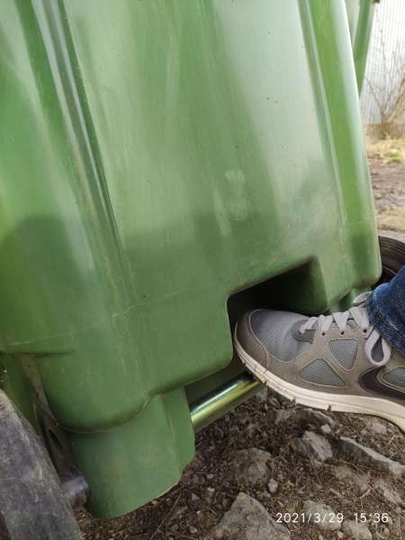 Контейнер Plastik Gogic для збору та зберігання твердих побутових відходів Преміум 120 л зелений