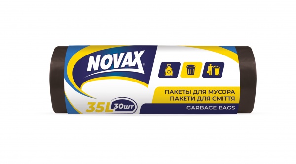 Мешки для бытового мусора Novax стандартные 35 л 30 шт.