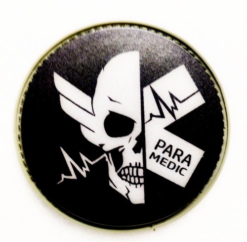 Шеврон-патч АРТ ІДЕЯ PARA Medik черный/олива 6,3 см