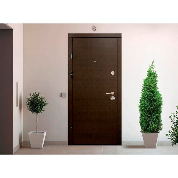 Дверь входная Министерство дверей КС Микс+ венге белый 2050x860 мм левая