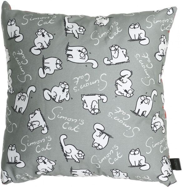 Подушка декоративная 2251952504018 41x41 см красный с серым Simon's Cat 