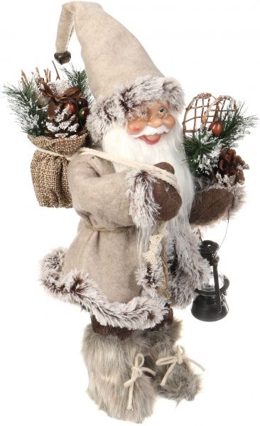 Декоративная фигура Дед Мороз беж S1808B 40 см 