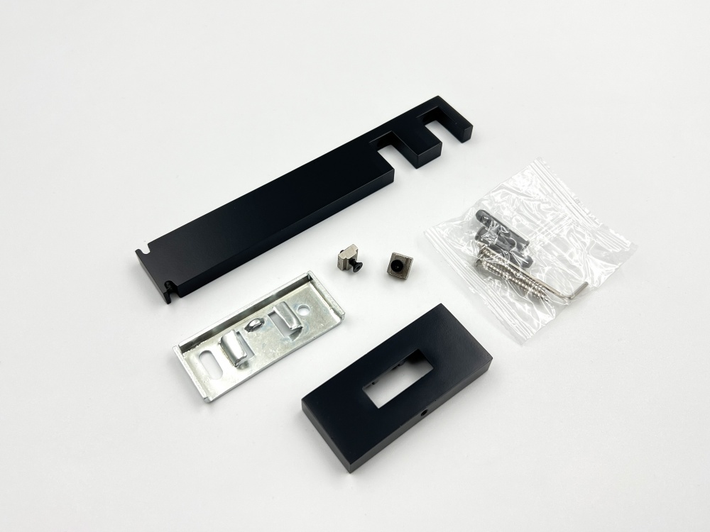 Держатель для карниза Quadrum Square line двойной 17 см черный матовый 1 шт.