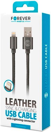 Кабель Forever USB – Apple Lightning 1 м чорний (GSM032491) 