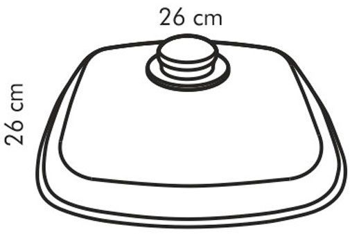 Кришка скляна UNICOVER висока квадратна 26 см 619066 Tescoma