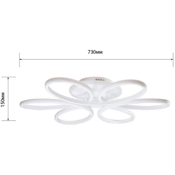 Люстра світлодіодна Светкомплект Deco Line MLR7264 з пультом ДК 90 Вт білий 