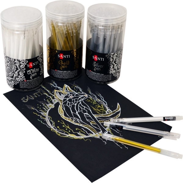 Ручка гелева Santi біла 420362 