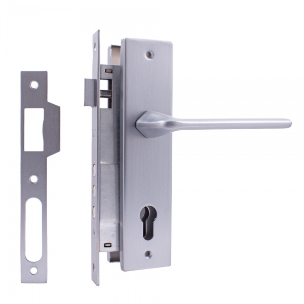 Комплект фурнитуры цилиндровый RDA Blade 85 мм матовый хром без петель