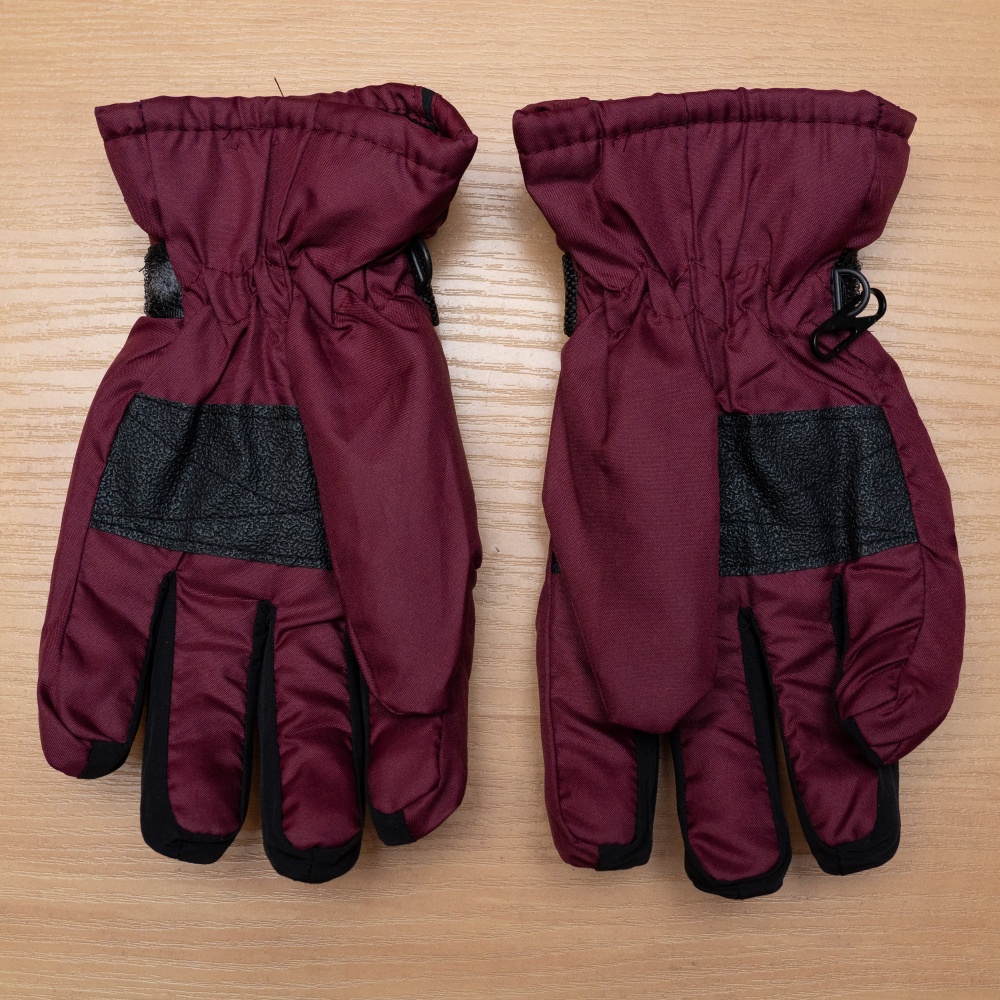 Варежки Devilon лыжные детские р.22 /бордовый с черным 519346