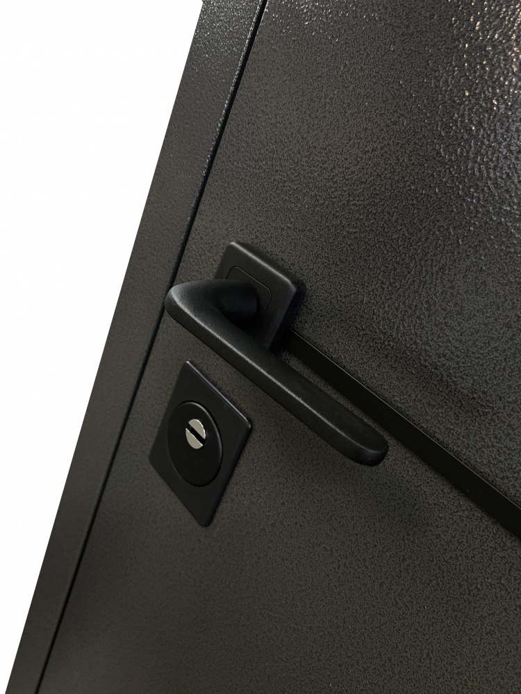 Дверь входная Министерство дверей КУ-Оптима 360 Ч.Ф. (Улица) серый / оксид темный 2050x960 мм левая