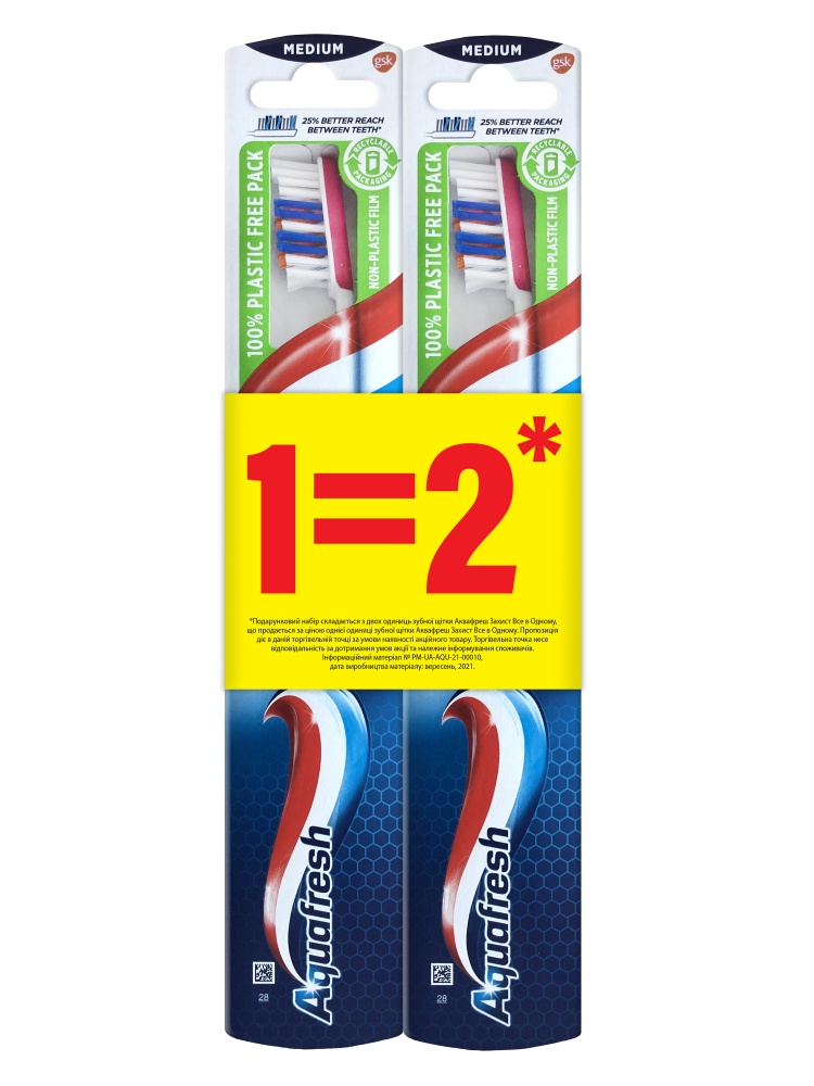 Зубна щітка Aquafresh All In One Protection Medium