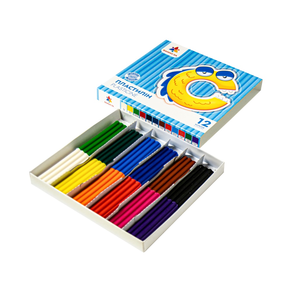 Пластилин восковый 12 цветов 100305 Райдуга-Трейд