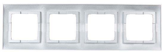 Рамка четырехместная Simon Premium универсальная серебряный DR4/43