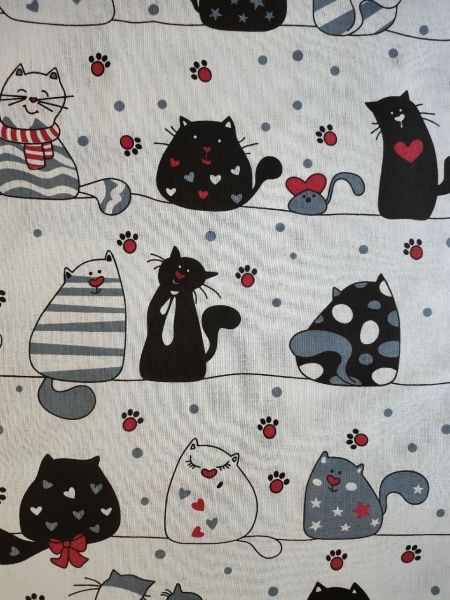 Комплект постельного белья Влюбленные коты 2,0 белый с рисунком UP! (Underprice) 