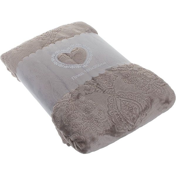 Плед фланелевий Арабеска Тауп 160x200 см