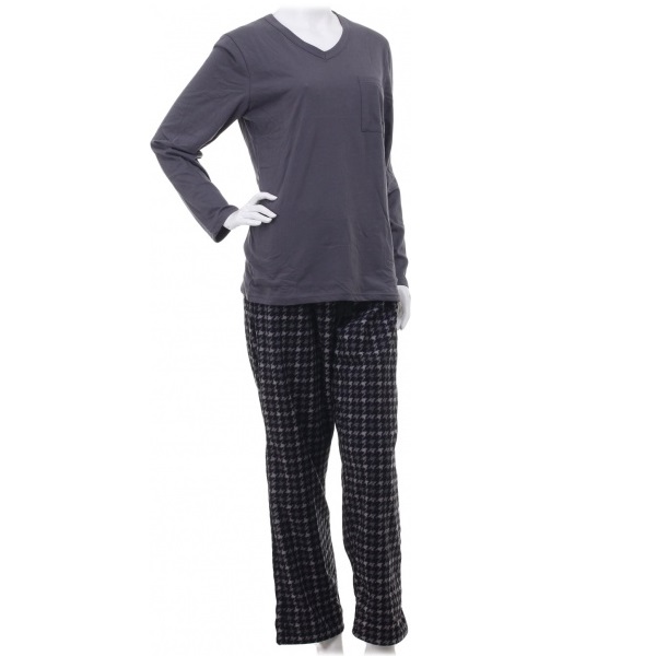 Костюм домашний мужской La Nuit Basic Check р. L светло-серый 