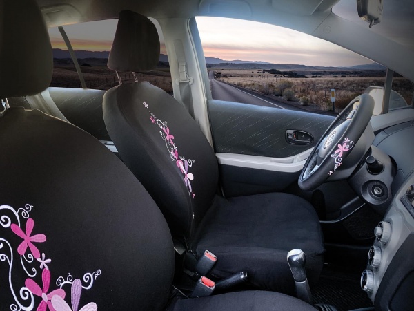 Чехол на руль MARANELLO Coprivolante Spring Flowers 37/43 черно-белый