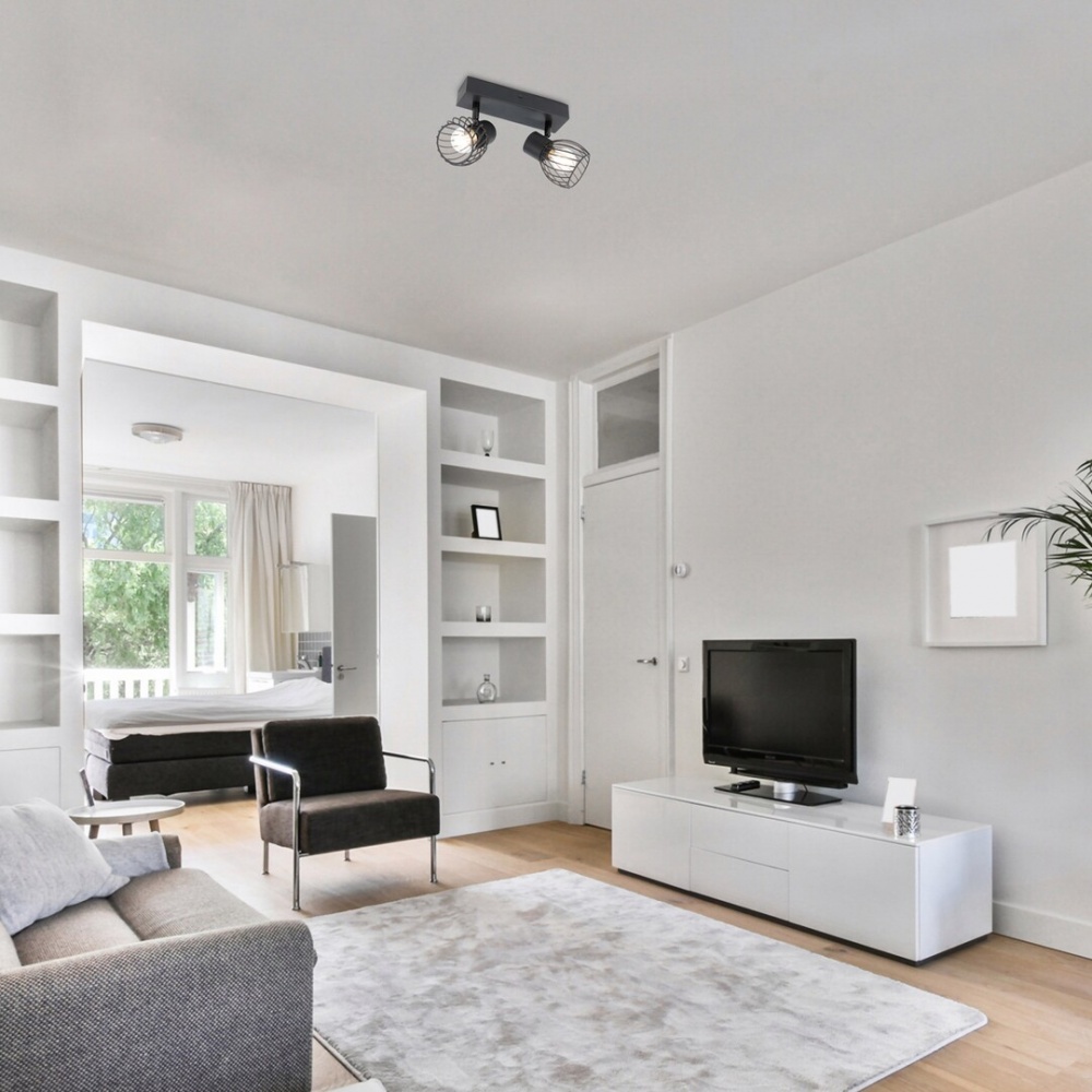 Спот Rabalux Aberama 2x10 Вт E14 чорний 73002