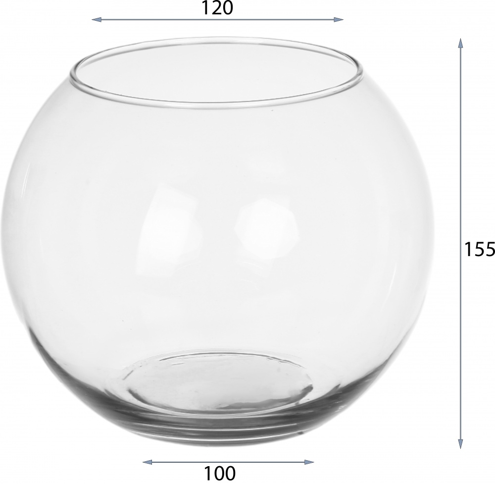 Ваза стеклянная Trendglass 2252441869014 15,5 см прозрачная 35104