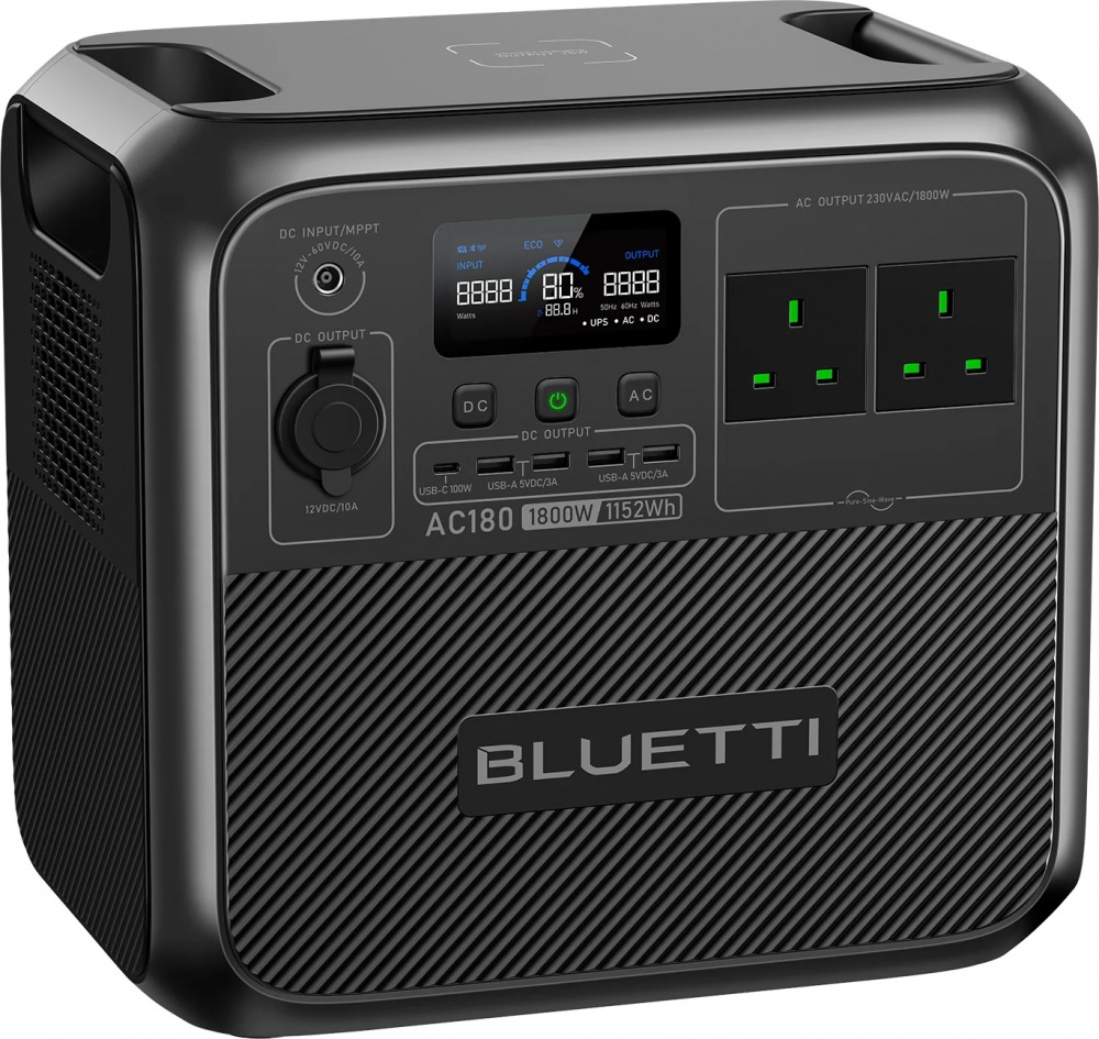 Зарядная станция BLUETTI AC180 GB Plug 1800 Вт LiFePO4 (1152 Вт·ч)