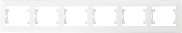 Рамка шестиместная Makel Defne горизонтальная белый 42001706