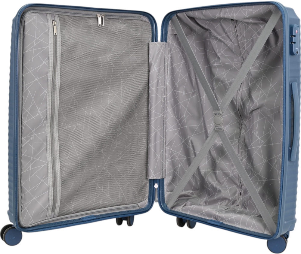 Чемодан Compass MS-2691 92 л синий 51x30,5x75,5 см L