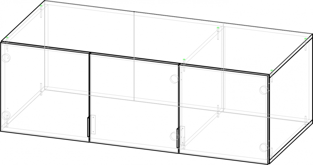 Дополнительный сегмент Берегиня Антресоль к шкафу Choice 3д3я 400х1200х550 мм антрацит /